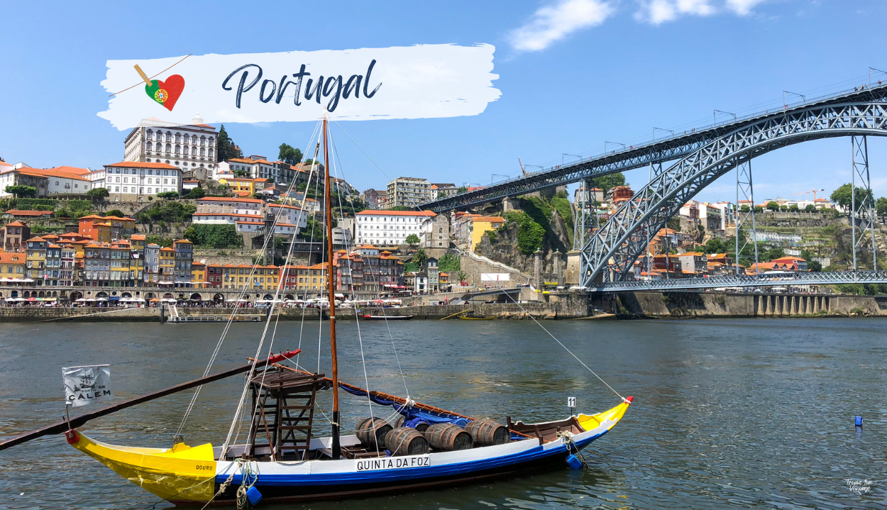 vue sur le pont eiffel depuis les quais de Gaia à Porto au Portugal